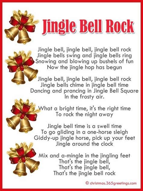 Jingle bell rock 🔔 | Christmas lyrics, Christmas carols lyrics, Xmas songs