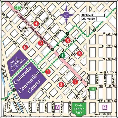 16th Street Mall Denver Map - Oconto County Plat Map