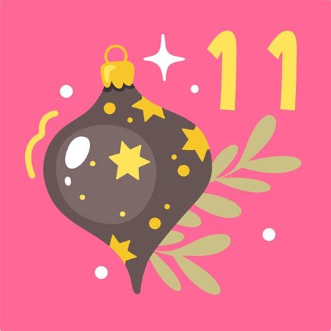 Premium Vector | Christmas advent calendar 11 december