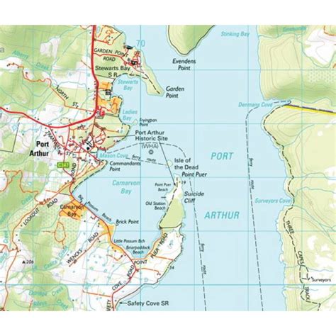 Tasman Peninsula Topographic Map