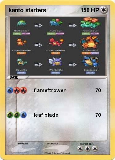 Pokémon kanto starters - flameftrower - My Pokemon Card