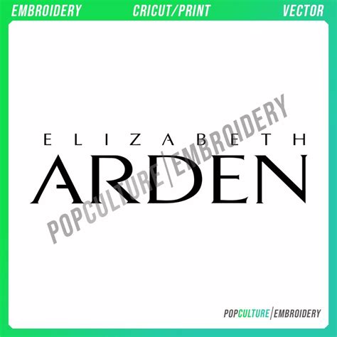 Elizabeth arden official logo for embroidery vector • pop culture ...