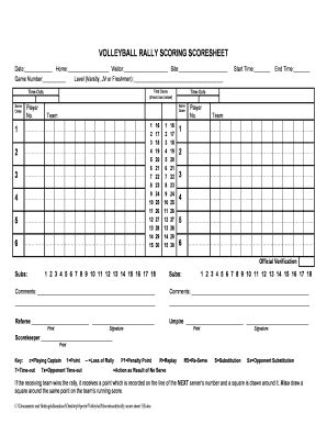 23 Printable Volleyball Score Sheet Forms and Templates - Fillable ...