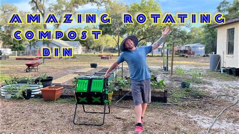 Rotating Compost Bin, DIY Compost - YouTube