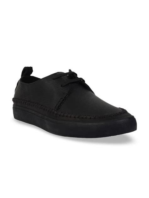 Buy Clarks Men Black Leather Sneakers - Casual Shoes for Men 9867199 ...