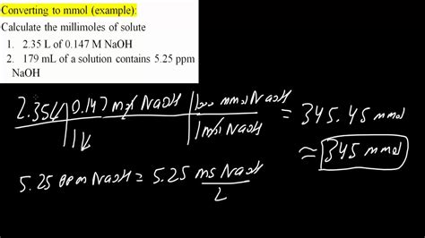 Converting to mmol (example): - YouTube