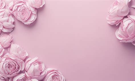 Premium AI Image | Pink roses on a pink background