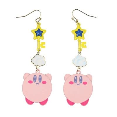 Kirby Dangle Earrings Cloud Key And Character Jewelry Fashion Earrings ...