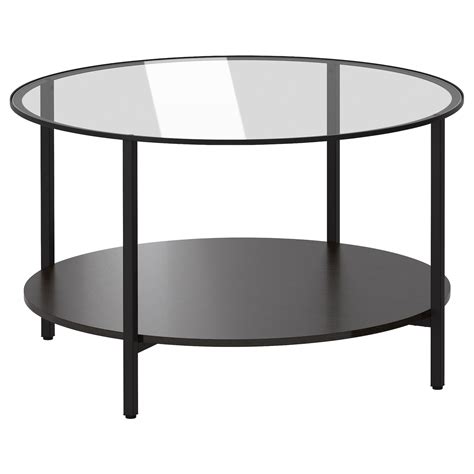 VITTSJÖ coffee table, black-brown/glass, 291/2" - IKEA