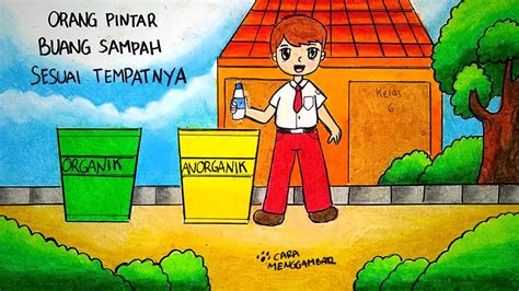 Sampah Organik Gambar Tong Sampah Kartun : Poster Memisah Sampah ...