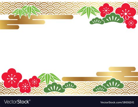 A japanese new year card template Royalty Free Vector Image