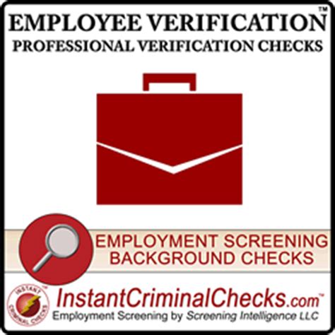 Employee Verification Background Check - Employment
