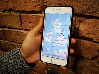 Map of the United Kingdom on Apple maps, pictured on an iP… | Flickr