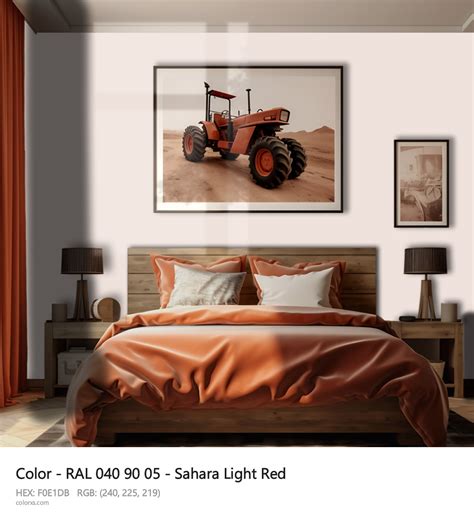 About RAL 040 90 05 - Sahara Light Red Color - Color codes, similar colors and paints - colorxs.com