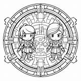 Learn History With Jericho Coloring  Page sketch template
