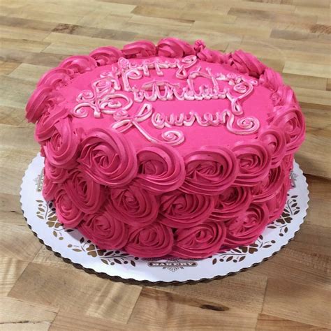 Pink Rosette Birthday Cake — Trefzger's Bakery