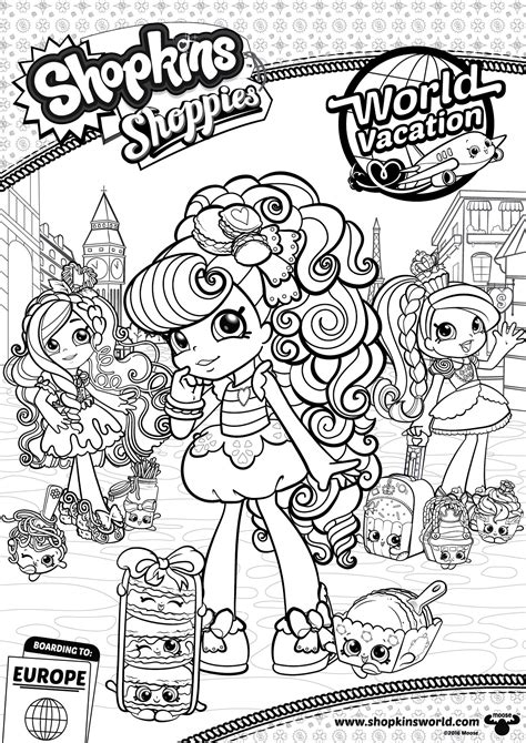 Shopkins Shoppies Coloring Pages Shoppies Group - Free Printable Coloring Pages