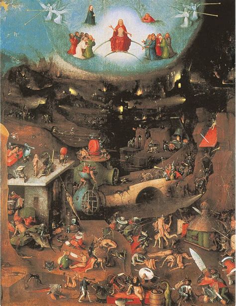 Hieronymus Bosch the Last Judgment central Panel, Large Oil Painting Reproduction, Oil on Canvas ...