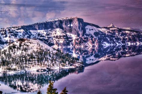 Crater Lake In Winter | Stock photos, Lake, Pictures