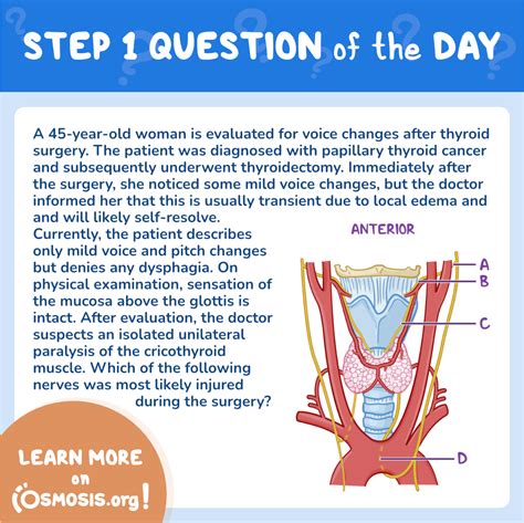 Study Tips: USMLE® Step 1 Question of the Day: Thyroid Surgery ...