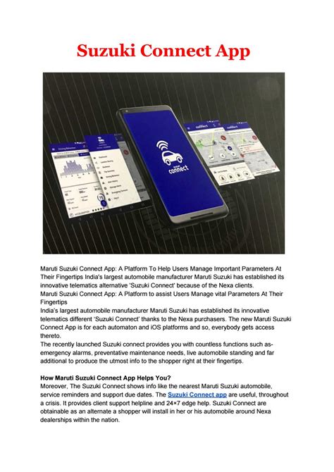 Suzuki Connect App by Jack Tech - Issuu
