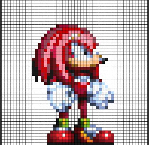 Pixel Art: Knuckles| Repo | The Gaming House Amino