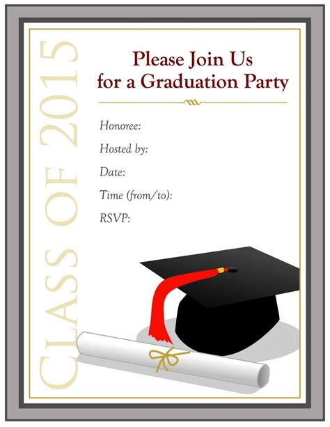 Graduation Party Invitations Templates • Business Template Ideas