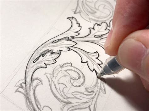 Acanthus Leaves by Mike Burroughs Wood Carving Patterns, Carving ...