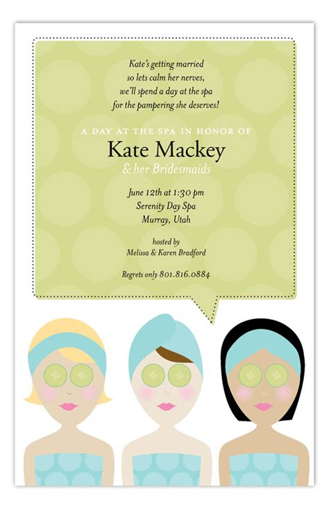 Spa Day Invitation | Polka Dot Invitations