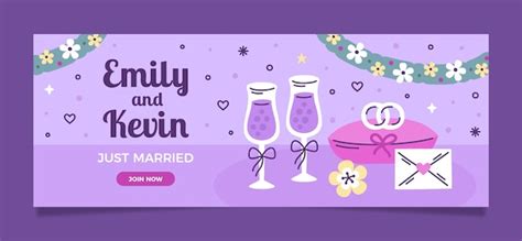 Premium Vector | Horizontal banner template for wedding celebration