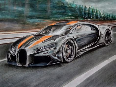 Realistic Supercar Drawing - automotive wallpaper