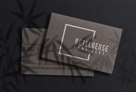 Premium PSD | Business card embossed mockup