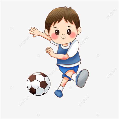 Boy Playing Football PNG Picture, Cute Little Boy Playing Football, Playing Football Clipart ...