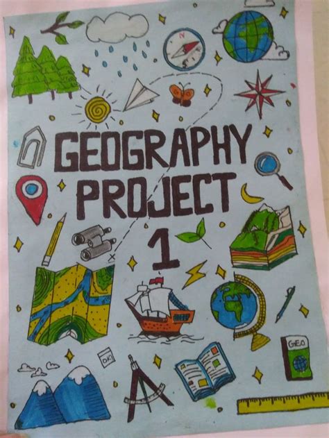 Geography project front page idea.. | Page borders design, Project ...