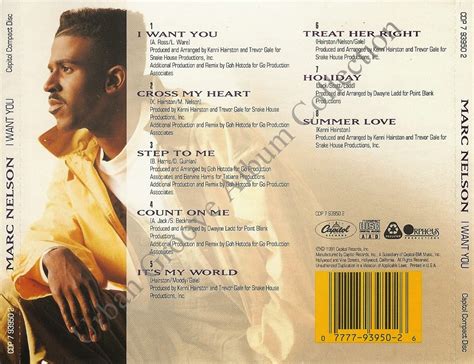 Urban Groove Album Collection: Marc Nelson - I Want You (1991) R&B Male/Singer