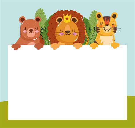 Animals cartoon banner 2760373 Vector Art at Vecteezy