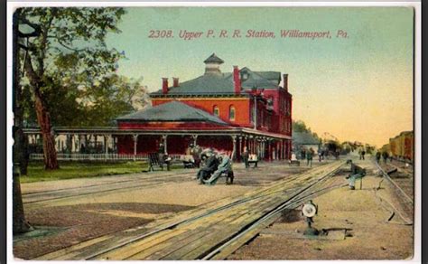 Vintage Railroad Pictures: Pennsylvania Railroad Station, Williamsport, Pennsylvania