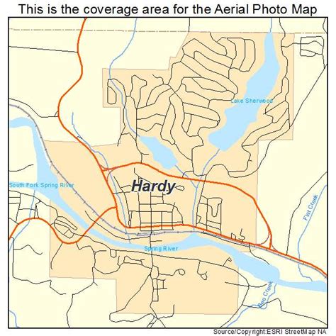 Aerial Photography Map of Hardy, AR Arkansas