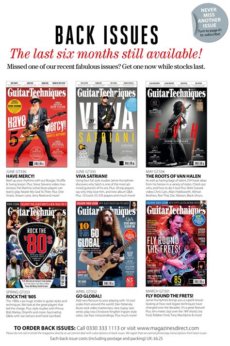 MAGAZINES DIRECT | Guitar Techniques August 2022