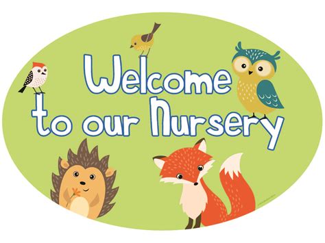 Oval Nursery Welcome Sign