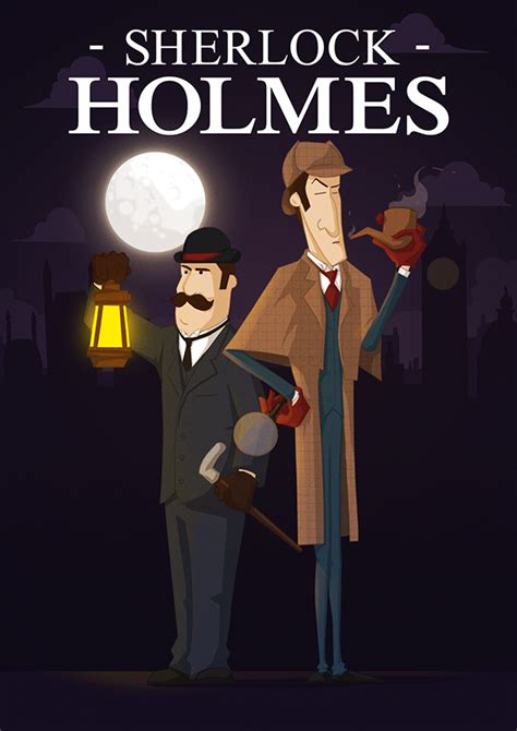 Sherlock Holmes Illustration on Pantone Canvas Gallery