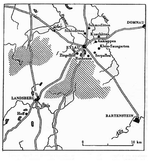 Map of Eylau and its environs - napoleon.org