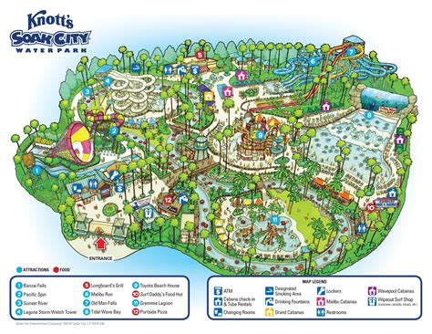 Knott's Soak City Water Park Map