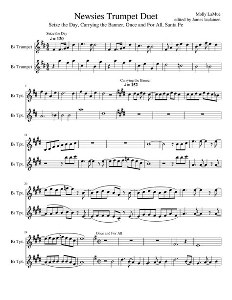 Trumpet duet Sheet music for Trumpet (In B Flat) (Brass Duet ...