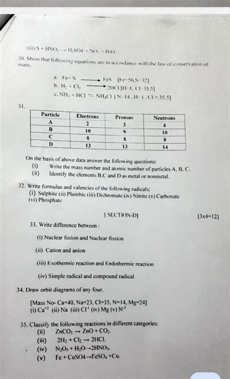 Draw orbit diagrams of any four. [Mass No−Ca=40,Na=23,Cl=35, N=14,Mg=24 ]..