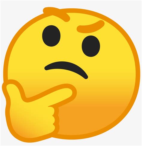 Thinking Smiley Face Png Picture Royalty Free Stock - Thinking Face Emoji Png - 1024x1024 PNG ...