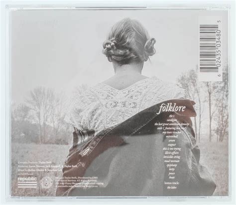 Taylor Swift Signed "Folklore" CD Album Cover (JSA) | Pristine Auction