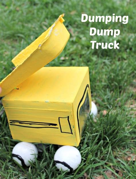 This awesome dump truck craft for kids is made from recycled materials ...