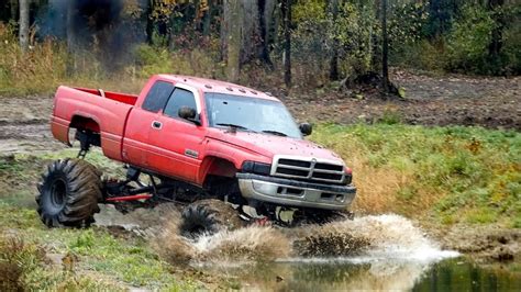 Lifted Dodge Ram Mudding