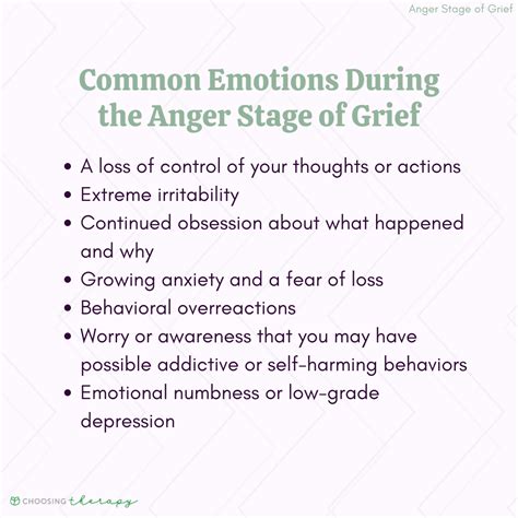 What is the Anger Stage of Grief?